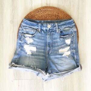 American Eagle Next Level Stretch Jean Shorts Size 6 Curvy Hi-Rise Shortie
